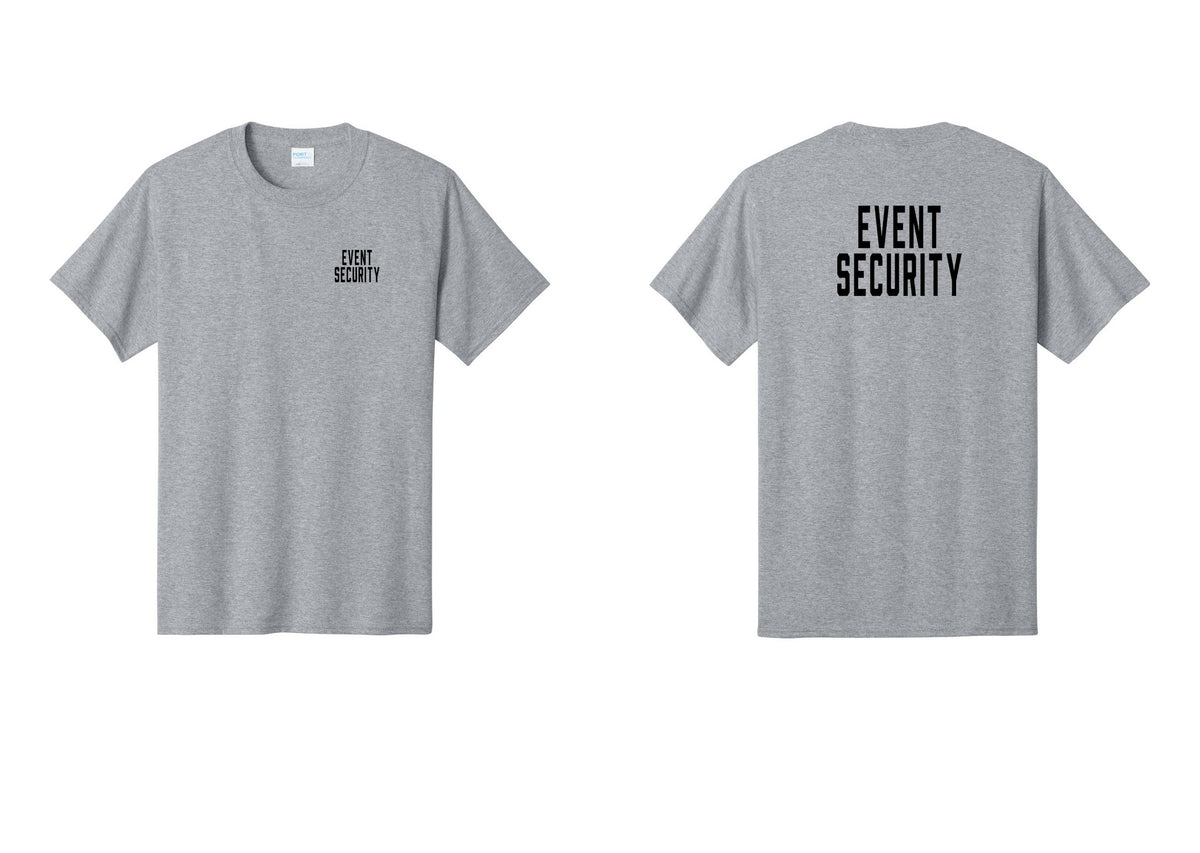 NYC Factory Event Security T-Shirt for Venues & Crowd Management (Classic) - Chest + Back - Athletic Heather