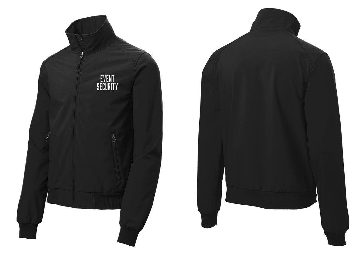 NYC Factory Event Security Soft Shell Bomber Jacket (Classic) - Chest Only - Black
