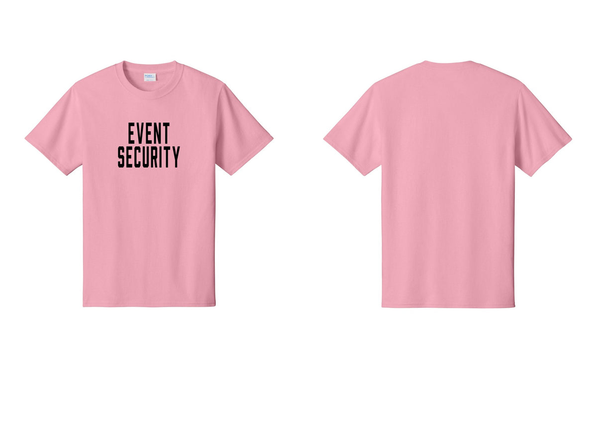 NYC Factory Event Security T-Shirt for Venues & Crowd Management (Classic) - Front Only - Candy Pink