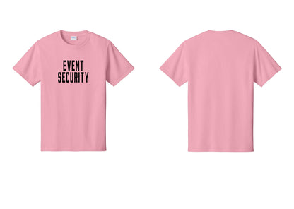 NYC Factory Event Security T-Shirt for Venues & Crowd Management (Classic) - Front Only - Candy Pink