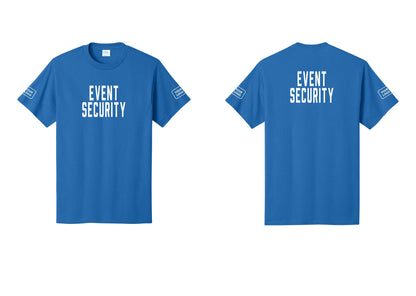 NYC Factory Custom Logo Event Security T-Shirt for Venues & Crowd Management (Classic) - Front + Back + Your Logo Sleeves - Royal