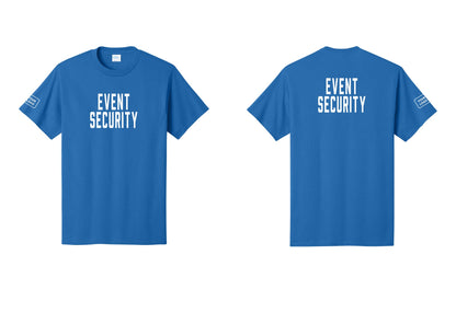NYC Factory Custom Logo Event Security T-Shirt for Venues & Crowd Management (Classic) - Front + Back + Your Logo Sleeve - Royal