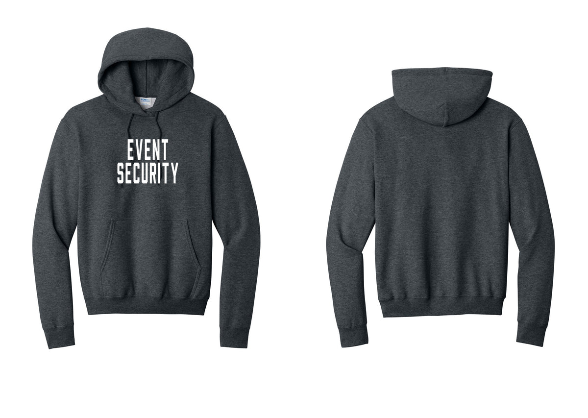 NYC Factory Event Security Cotton Fleece Pullover Hoodie (Classic) - Front Only - Dark Heather Grey