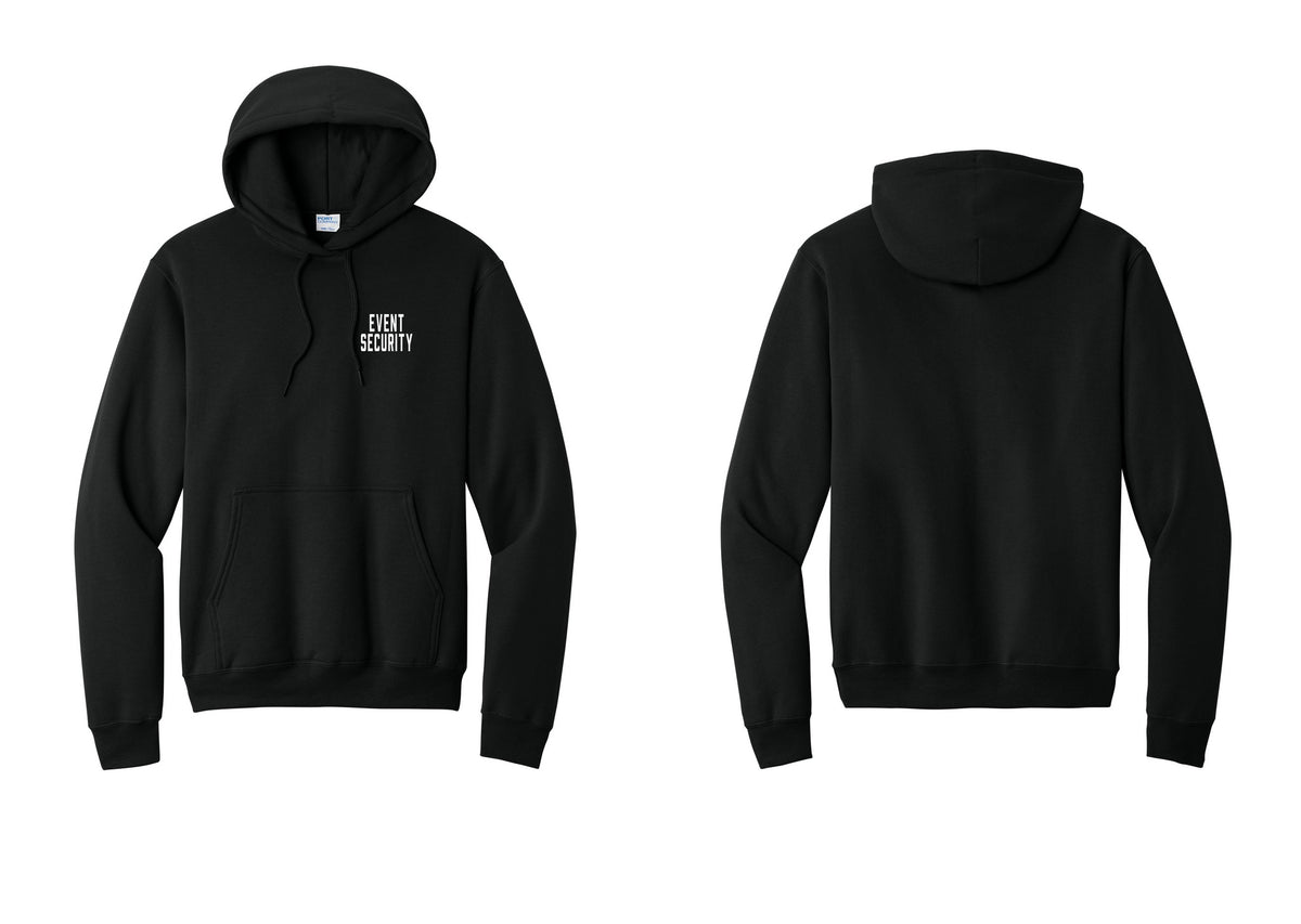 NYC Factory Event Security Cotton Fleece Pullover Hoodie (Classic) - Chest Only - Black
