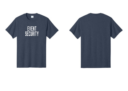 NYC Factory Event Security T-Shirt for Venues & Crowd Management (Classic) - Front Only - Heather Navy