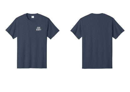 NYC Factory Event Security T-Shirt for Venues & Crowd Management (Classic) - Chest Only - Heather Navy