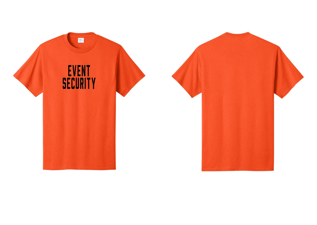 NYC Factory Event Security T-Shirt for Venues & Crowd Management (Classic) - Front Only - Orange