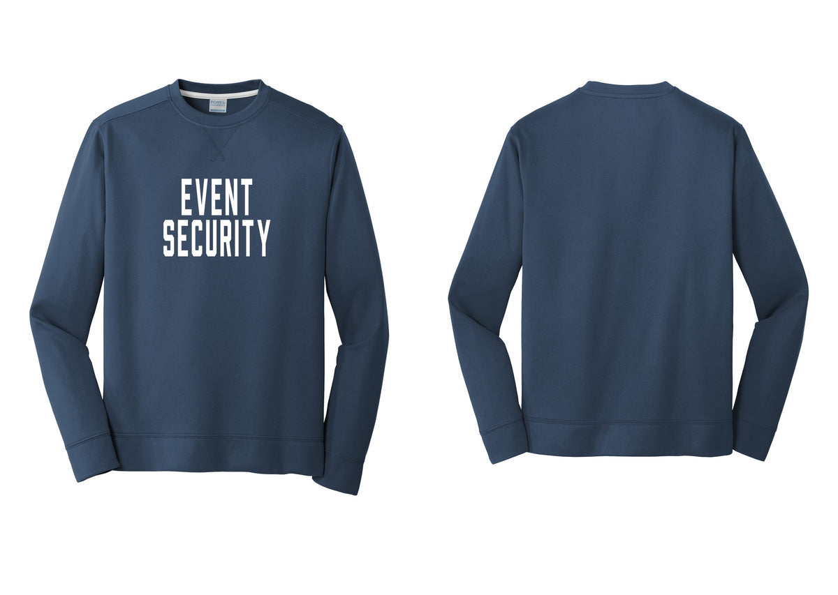 NYC Factory Event Security Performance Fleece Crewneck Sweatshirt (Classic) - Front Only - Navy