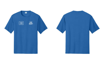NYC Factory Custom Logo Event Security Performance T-Shirt (Classic) - EVENT SECURITY + Your Logo - Royal