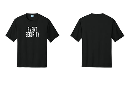 NYC Factory Event Security Performance T-Shirt (Classic) - Front Only - Black
