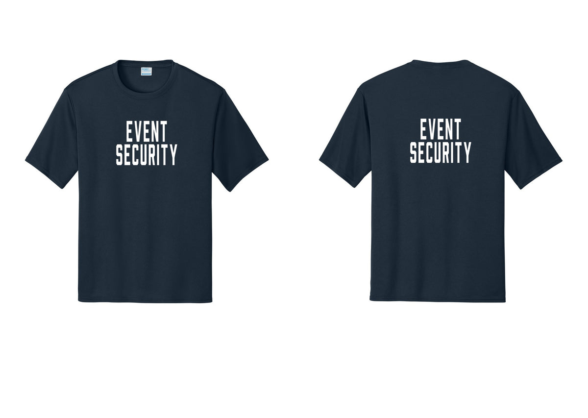 NYC Factory Event Security Performance T-Shirt (Classic) - Front + Back - Navy