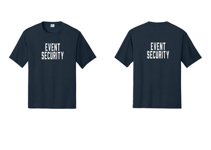 NYC Factory Event Security Performance T-Shirt (Classic) - Front + Back - Navy