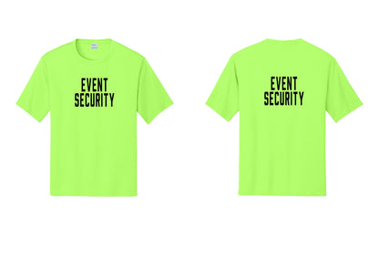 NYC Factory Event Security Performance T-Shirt (Classic) - Front + Back - Neon Green