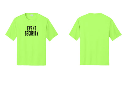 NYC Factory Event Security Performance T-Shirt (Classic) - Front Only - Neon Green
