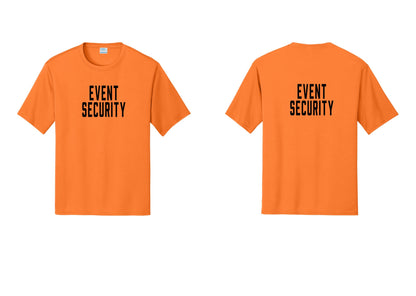 NYC Factory Event Security Performance T-Shirt (Classic) - Front + Back - Neon Orange