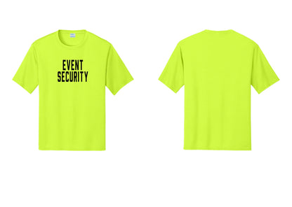 NYC Factory Event Security Performance T-Shirt (Classic) - Front Only - Neon Yellow