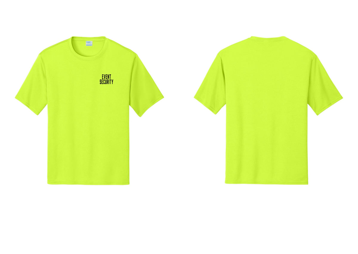 NYC Factory Event Security Performance T-Shirt (Classic) - Chest Only - Neon Yellow