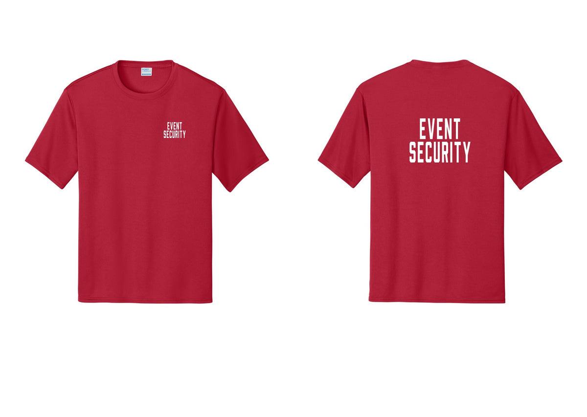 NYC Factory Event Security Performance T-Shirt (Classic) - Chest + Back - Red