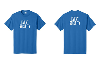 NYC Factory Event Security T-Shirt for Venues & Crowd Management (Classic) - Front + Back - Royal