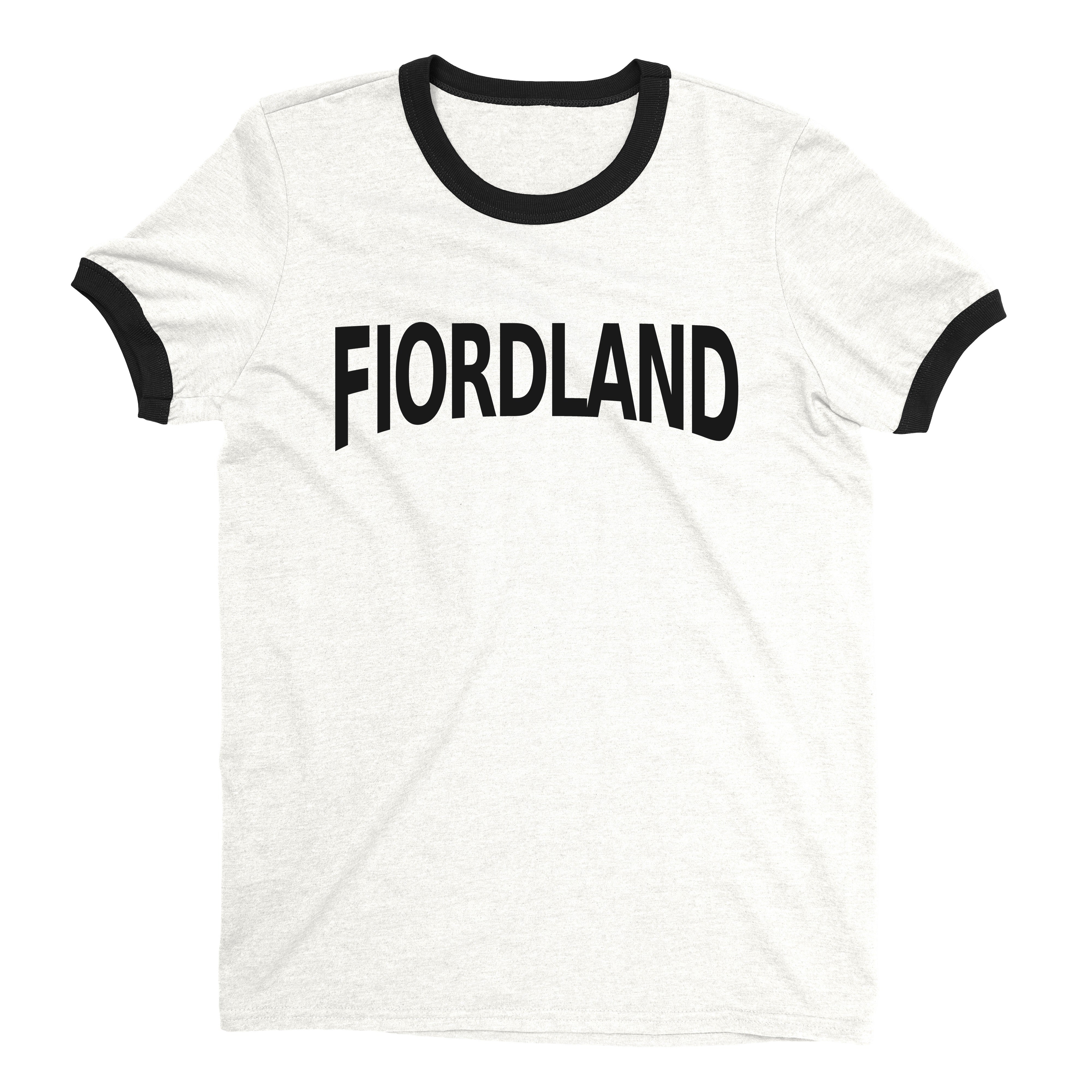 Fiordland National Park Ringer Tee Retro Style Men's T-Shirt - NYC Factory - White