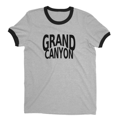 Grand Canyon National Park Ringer Tee Retro Style Men's T-Shirt - NYC Factory - Heather Gray