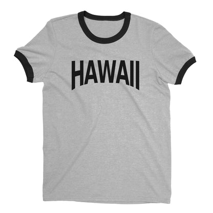 Hawaii Ringer Tee — Heather Gray