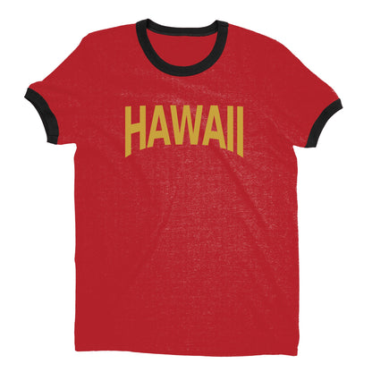 Hawaii Ringer Tee — Red