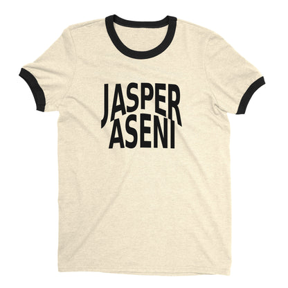 Jasper National Park Ringer Tee Retro Style Men's T-Shirt - NYC Factory - Natural