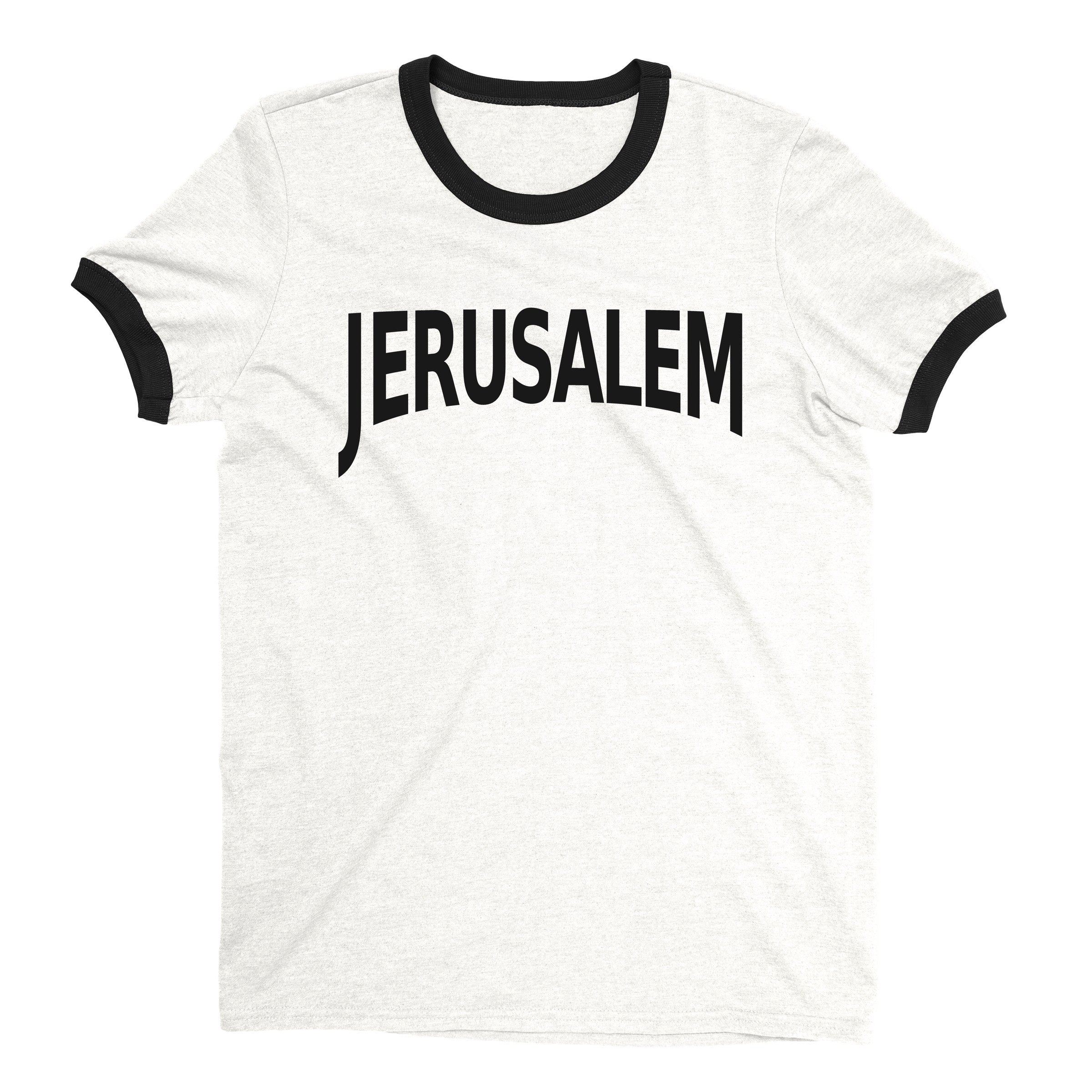 Jerusalem Ringer Tee — White