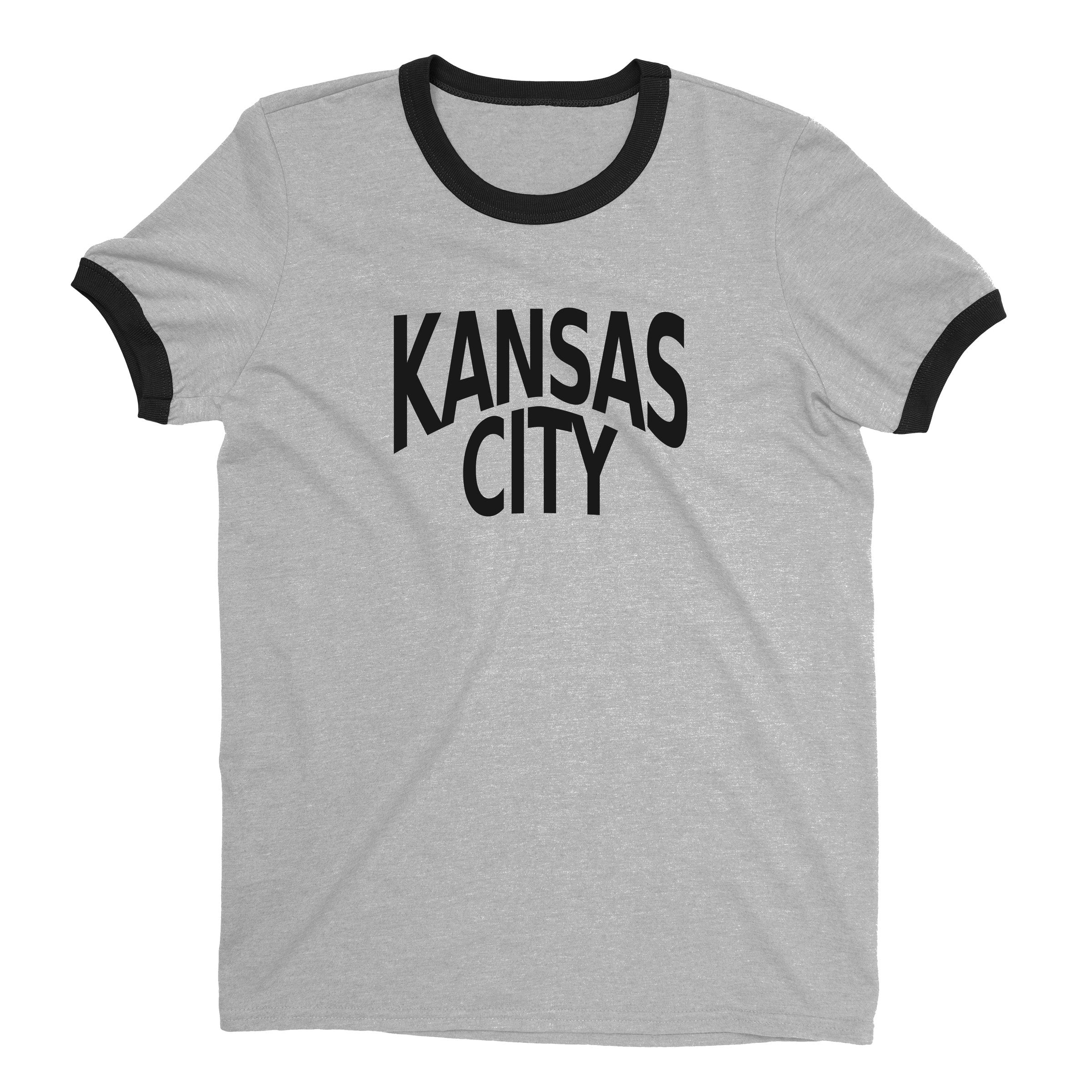 Kansas City Ringer Tee — Heather Gray