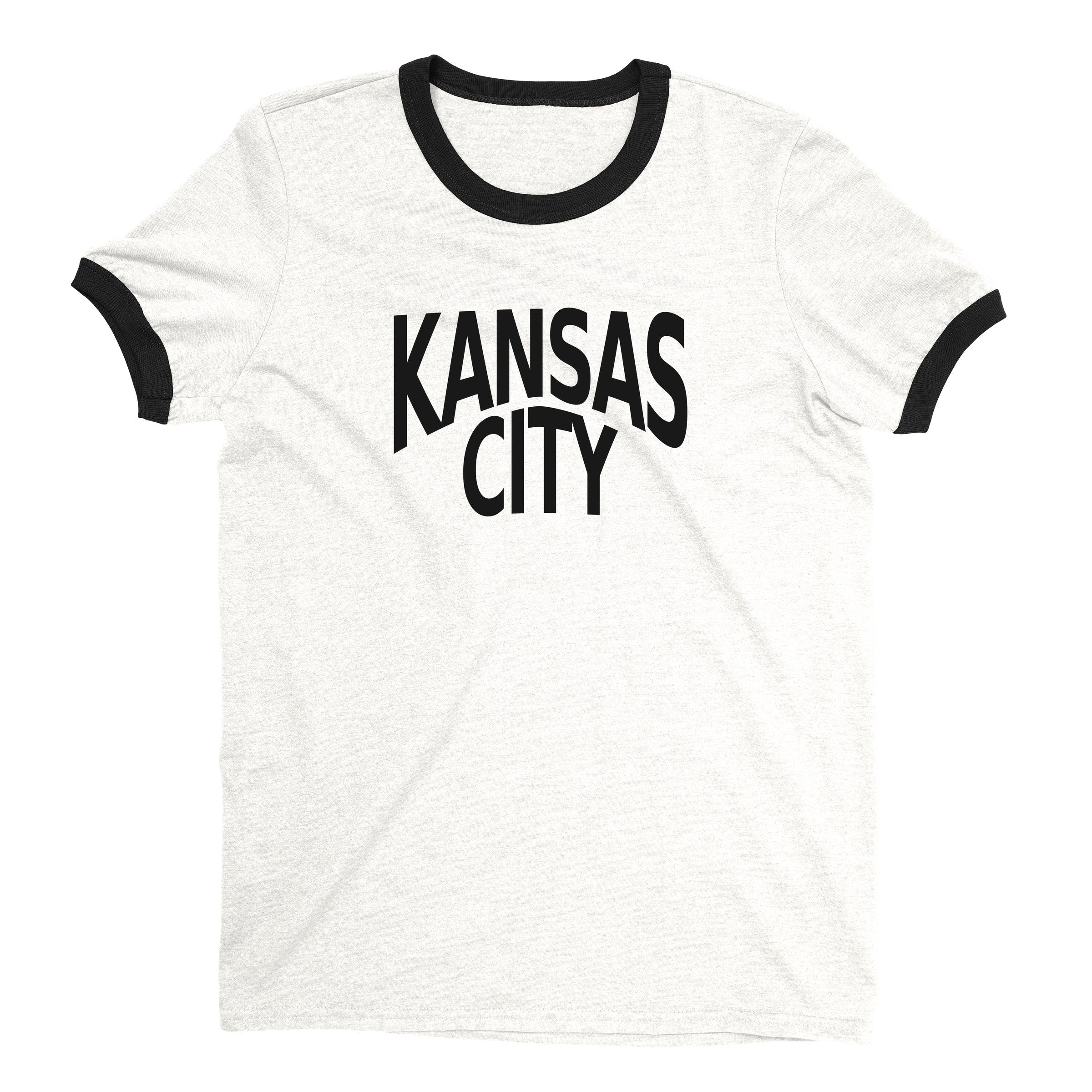 Kansas City Ringer Tee — White