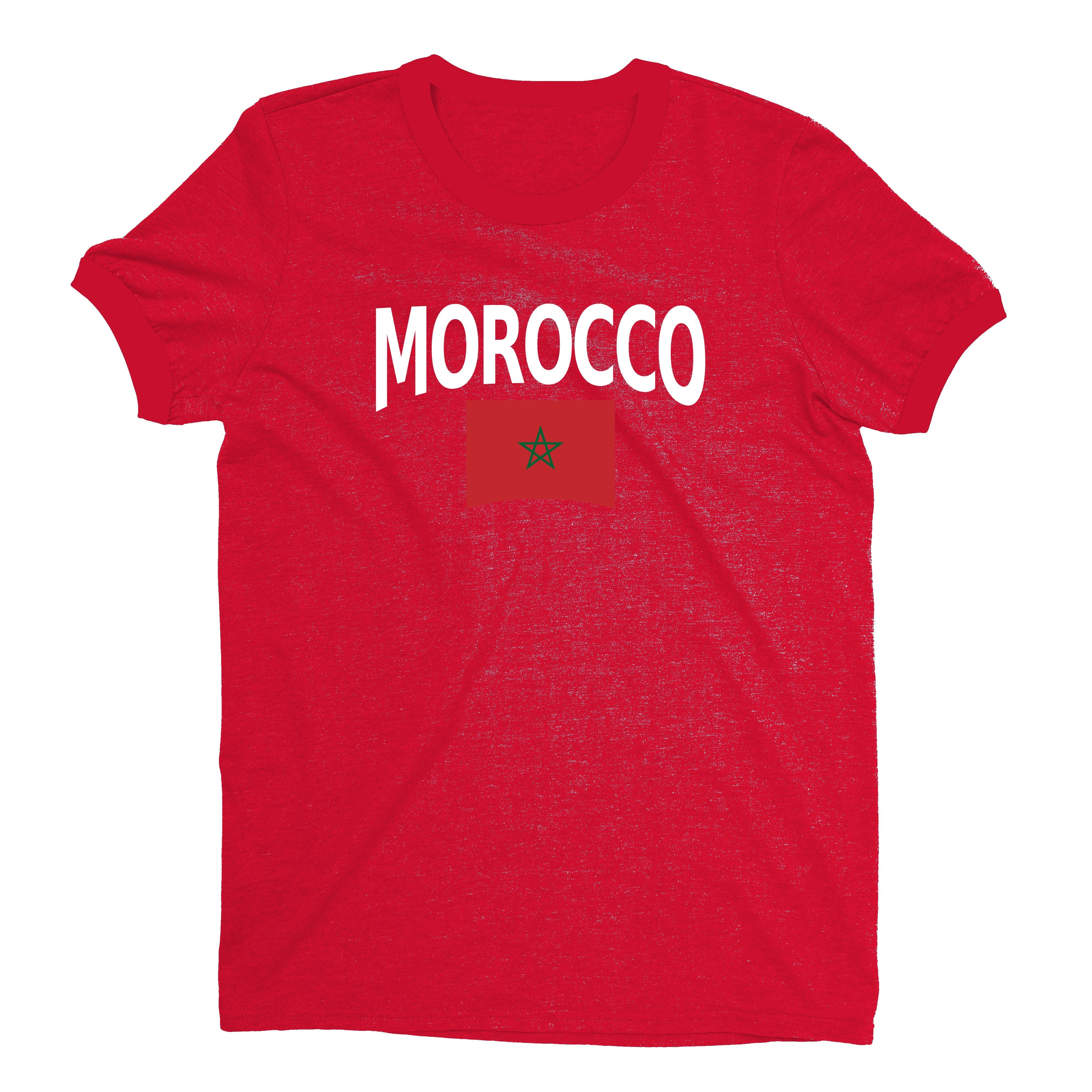 Morocco World Cup Plain Tee Unisex T-Shirt -- NYC Factory - Standard Red