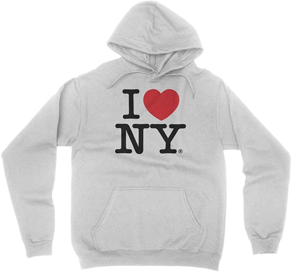 I Love NY Adult Unisex Hoodie White