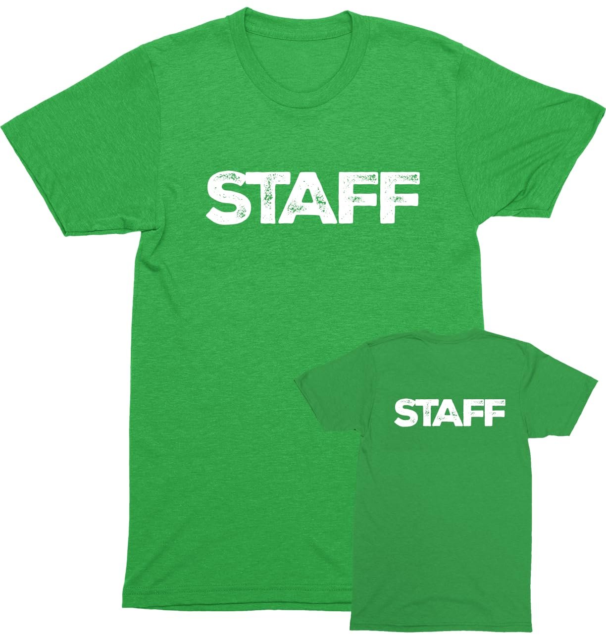 Staff Tees - Men's Unisex - Rustic Design - Soft Cotton Tees (NR-A, Front & Back) All Colors & Sizes