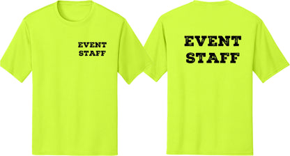 Professional Event T-Shirt - Rustic Design for Staff (NR-B, Chest & Back) Soft Cotton Tees