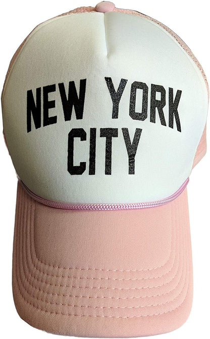 New York City Baseball Hat Screen-Printed Mesh Trucker Cap