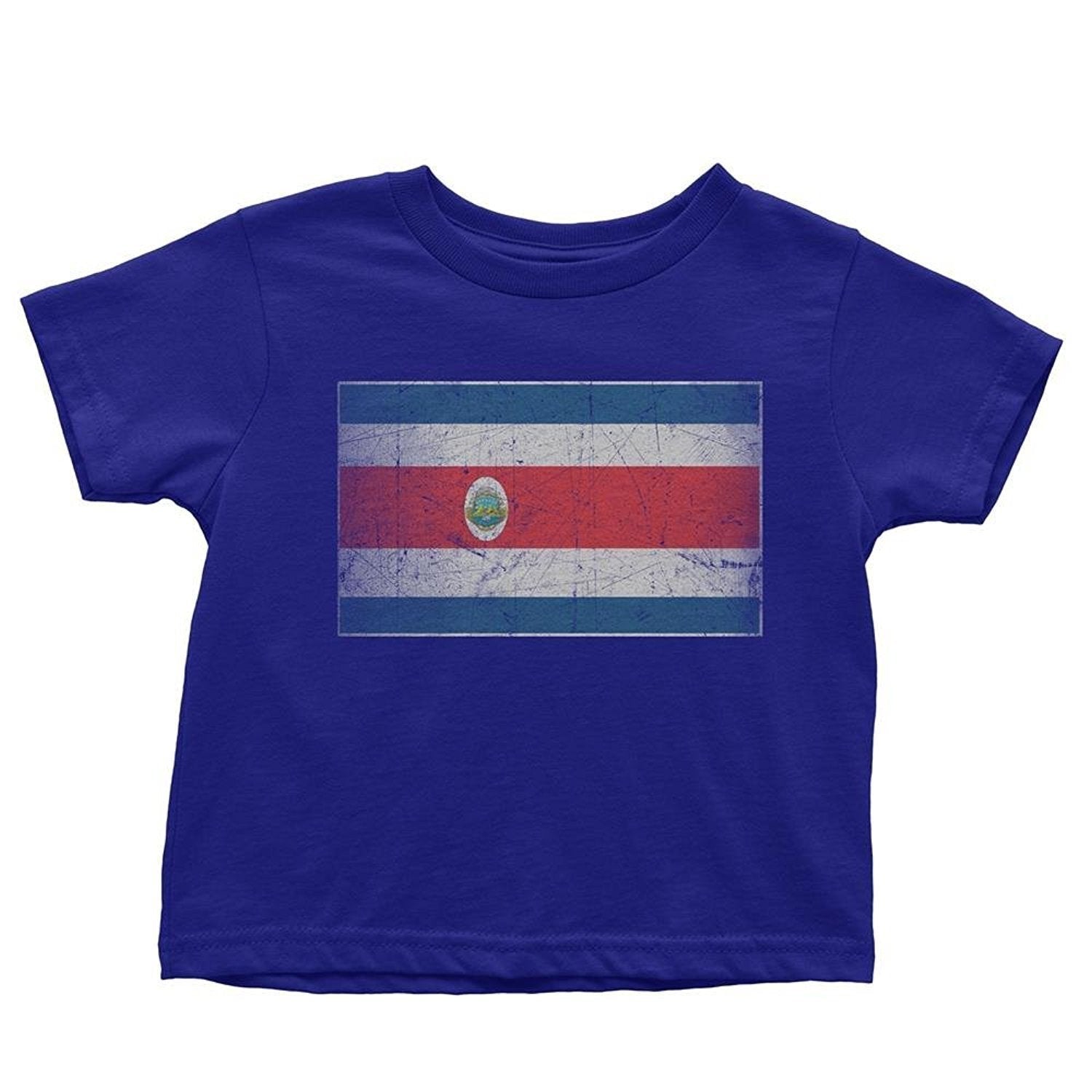 Costa Rica Flag Tee Infant T-Shirt Baby Vintage Retro Boys I