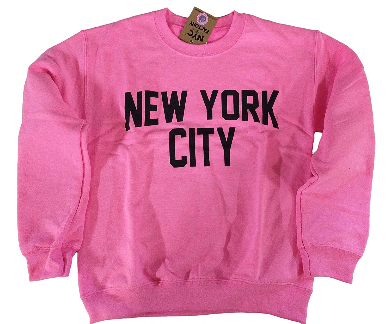 New York City Sweatshirt Mit Siebdruck in Pink für Erwachsene NYC Lennon Shirt