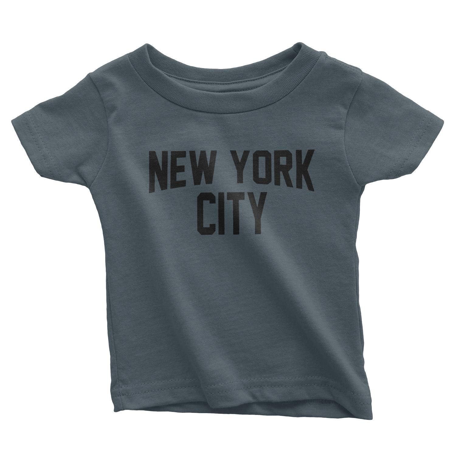 New York City Toddler T-Shirt Sérigraphie Charcoal Baby Lennon Tee