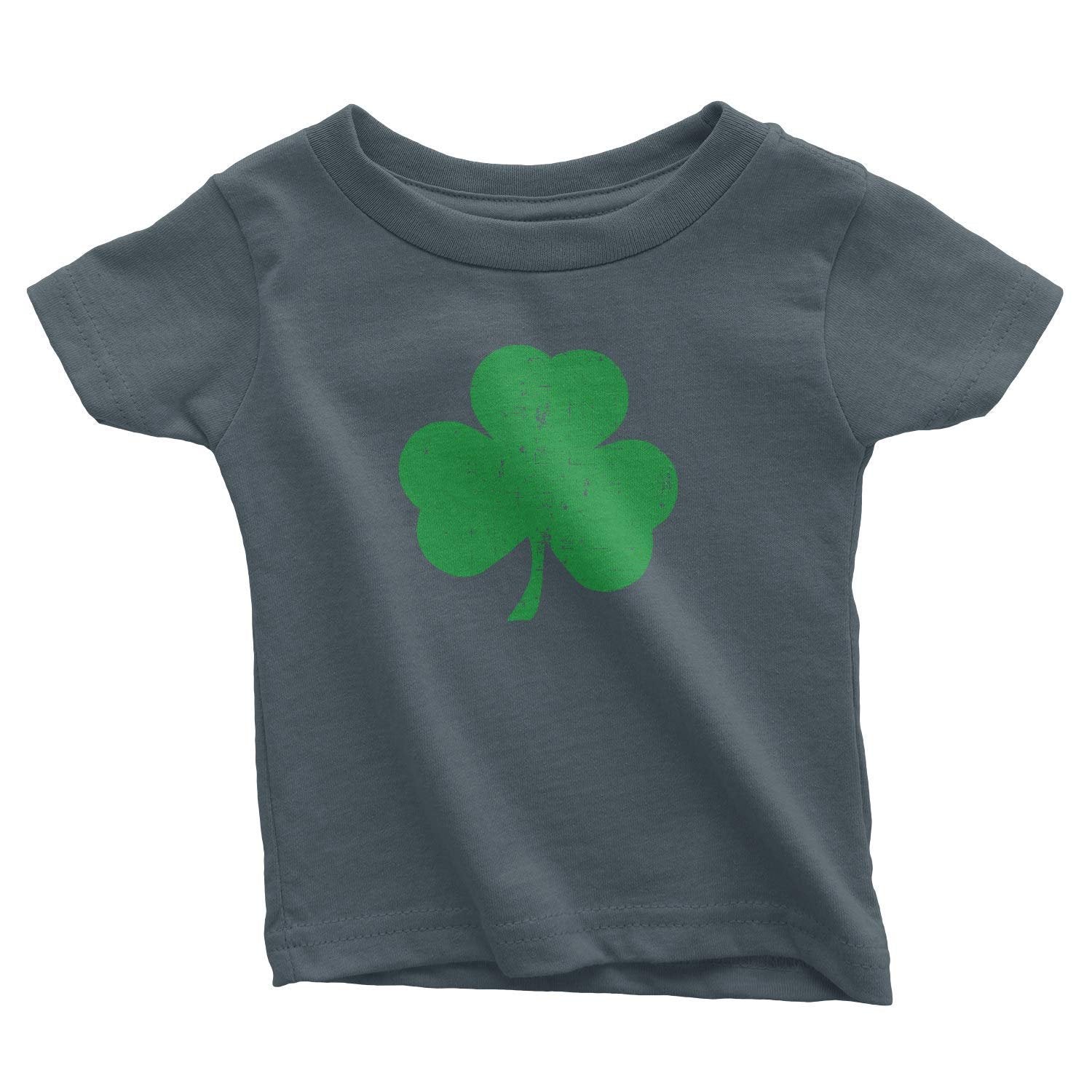 Shamrock  Toddler Tee (Distressed Design Charcoal & Green)