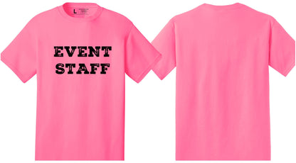 Professional Event T-Shirt - Rustic Design for Staff (Front & Back, NR-A) Soft Cotton Tees