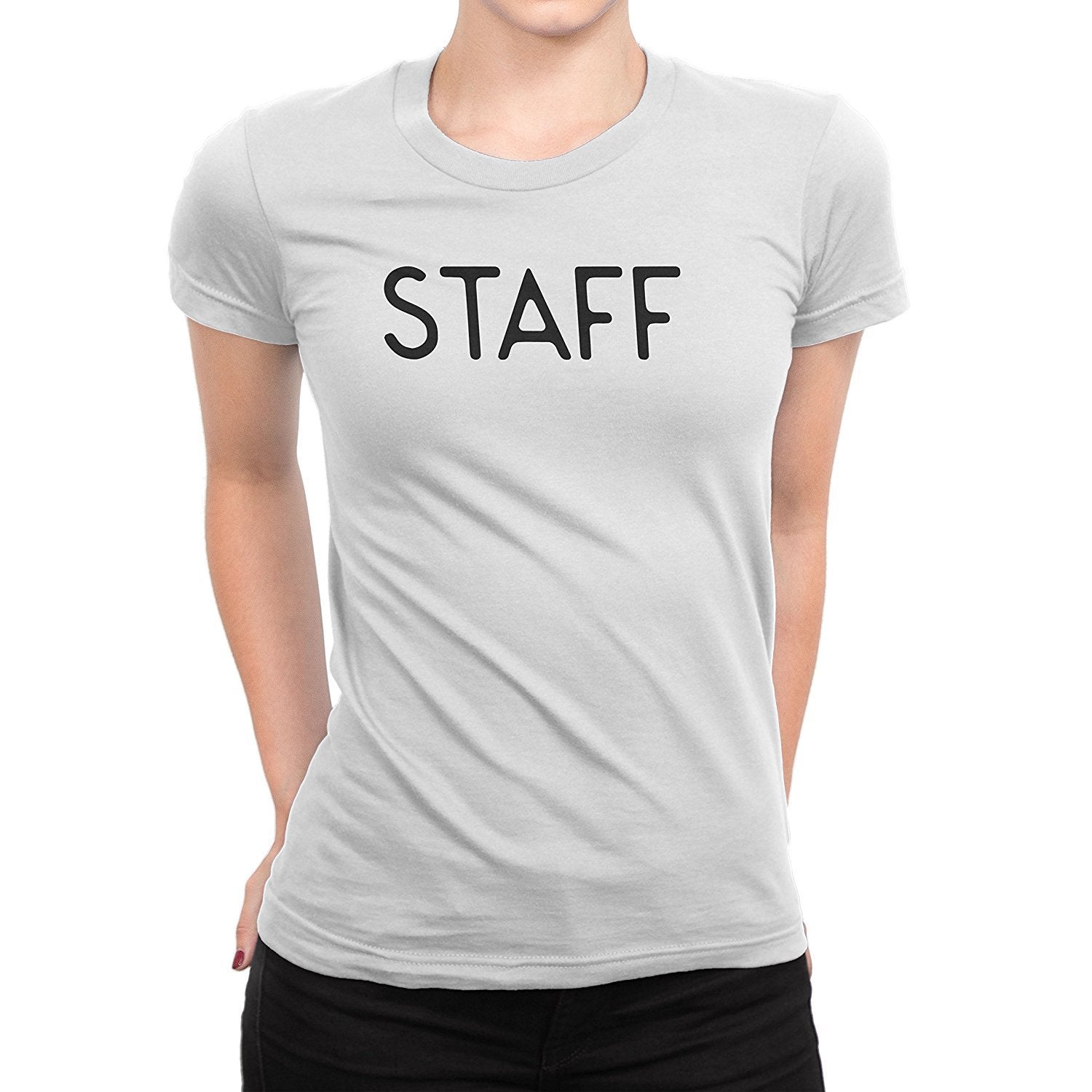 NYC FACTORY Staff T-Shirt Ladies Screen Printed Tee Front & Back Design Event Shirt