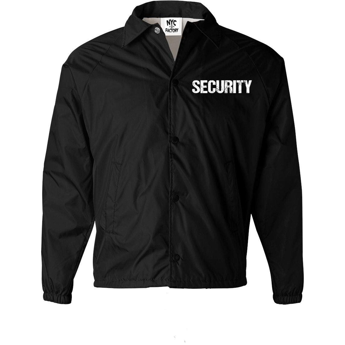 Men's Security Jacket Event Staff Windbreaker Front Back Silk Screen Print