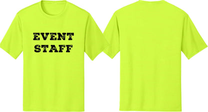 Professional Event Men's Unisex Staff Tees - Front & Back All Colors & Sizes In Stock - NYC Factory