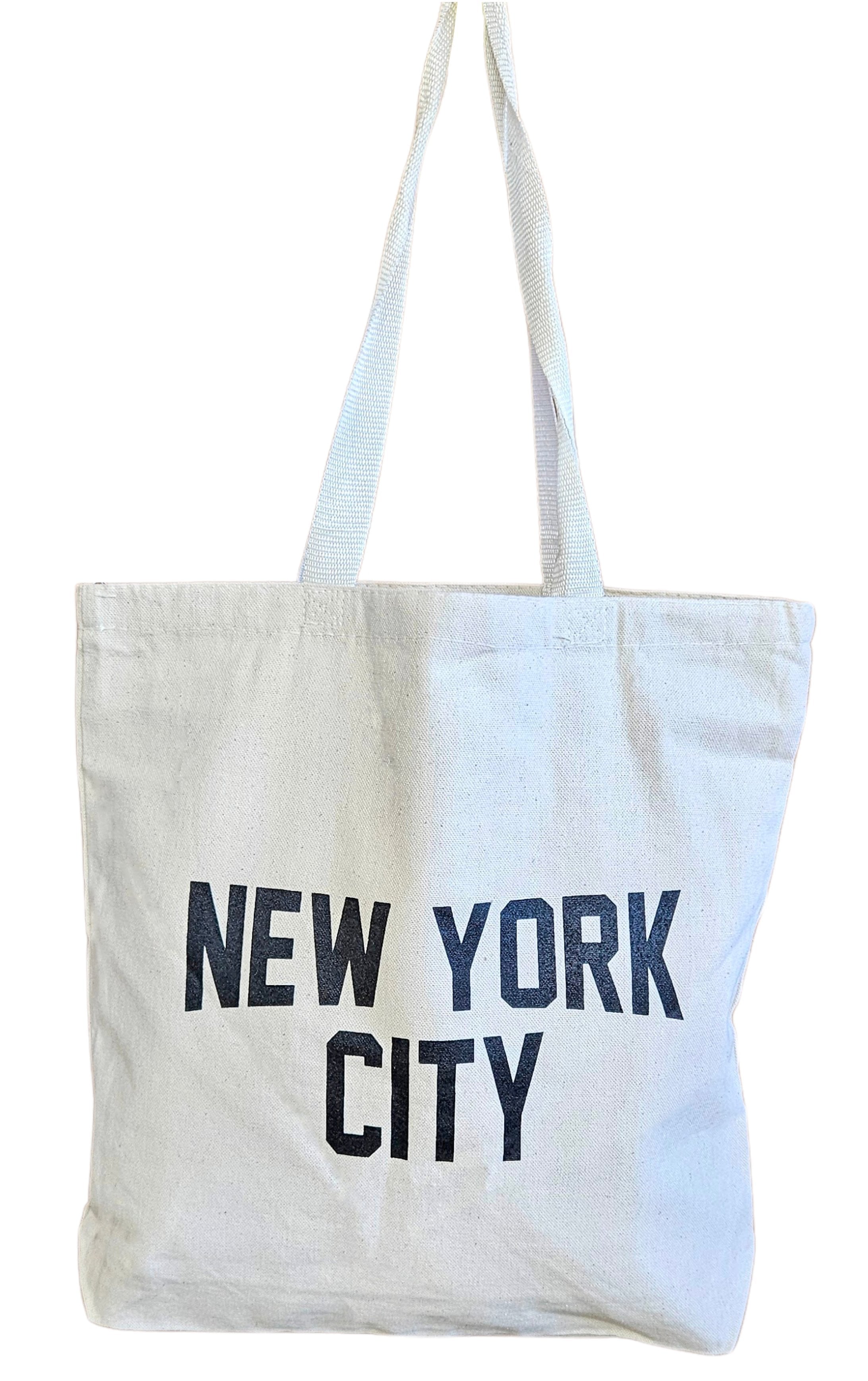 New York City - Natural Handle - Tote Bag Vintage Style Retro NYC Cotton Canvas