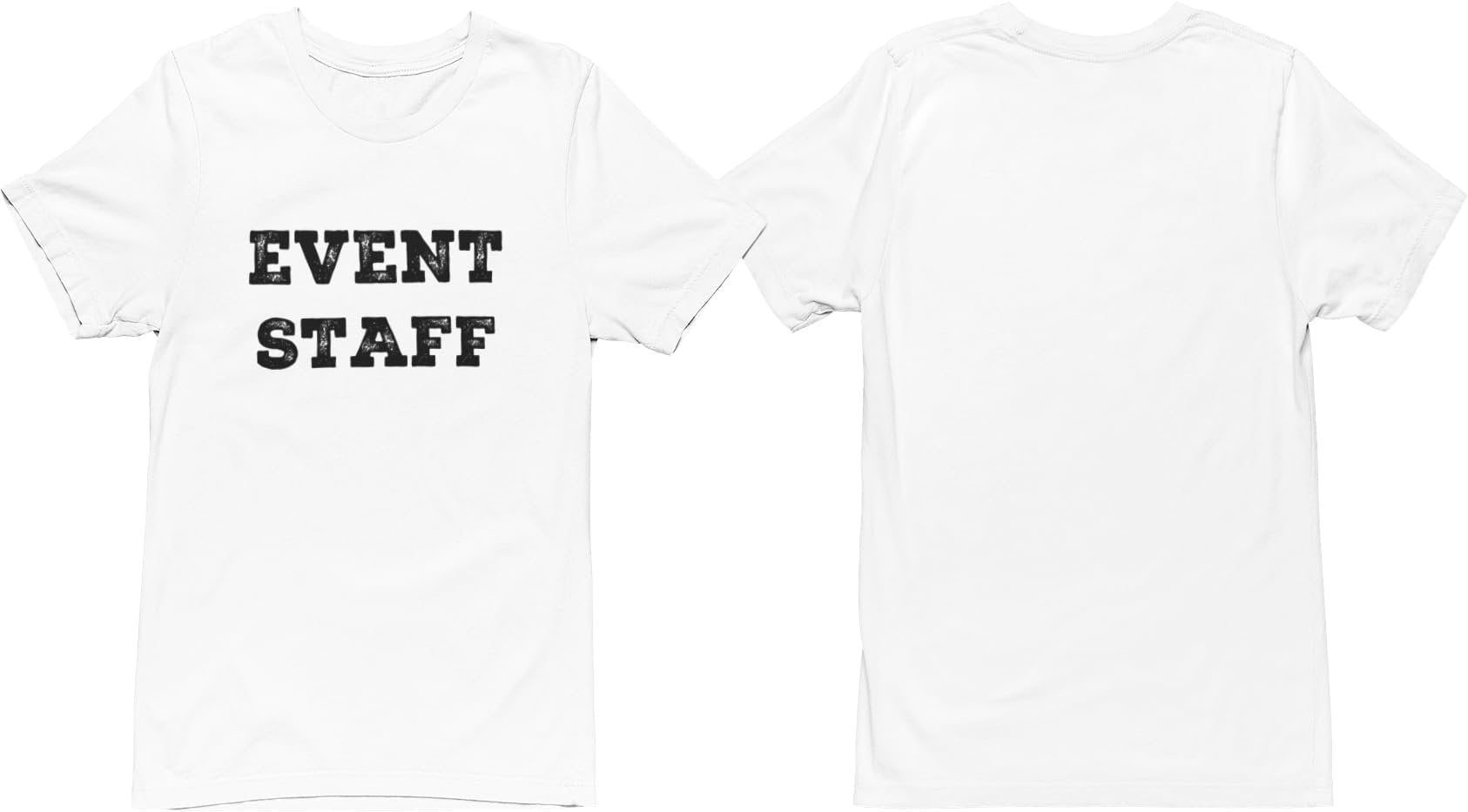 Professional Event Men's Unisex Staff Tees - Front & Back All Colors & Sizes In Stock - NYC Factory