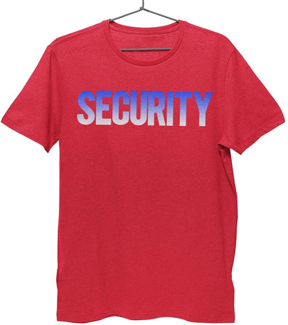 T-shirt de sécurité pour hommes (édition limitée USA, imprimé avant et arrière, rouge chiné)