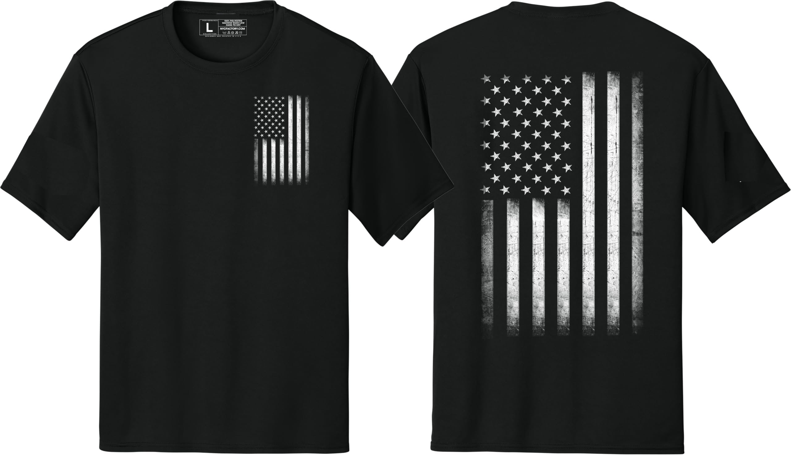 Spartan Distressed US Flag T-Shirt In Military Green - Small - Foto 6