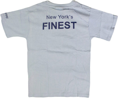 NYPD Kids T-Shirt New York Finest Youth Gray Tee Official Product