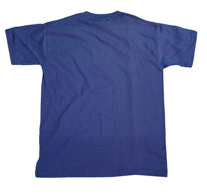 NYPD Kurzarm-T-Shirt mit Siebdruck für Kinder, Marineblau, Weiß, Gelb